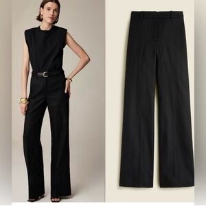 NWT J. Crew Remy Black Wide-Leg High Rise Women’s Size 0 Full Length Pants